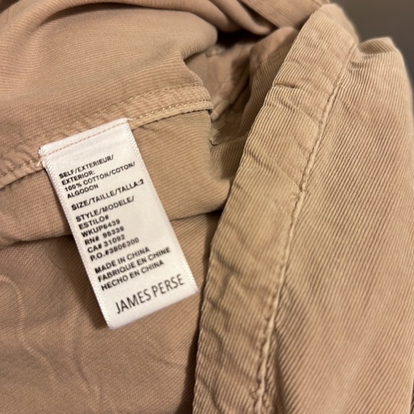 Corduroy Jumper by James Perse Los Angeles gorpcore Ultra Fine Mocha Mousse NWT - Picture 12 of 14